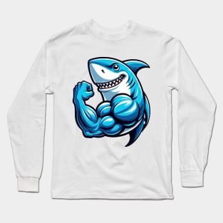 Muscular Shark: Power of the Ocean Long Sleeve T-Shirt